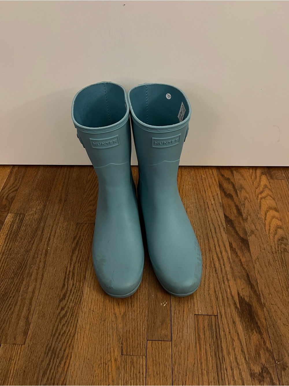 Hunter Powder Blue Waterproof Rain Boots